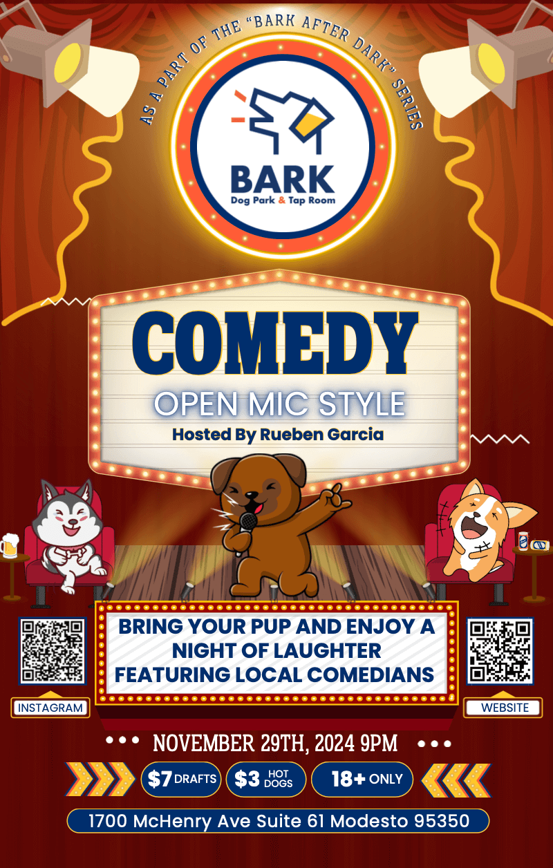 BARK Dog Park & Tap Room Present Comedy Open Mic